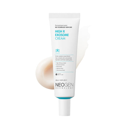 NEOGEN by DERMALOGY High R Exosome Cream, Hydrating Face Moisturizer with Hyaluronic Acid, Peptides & Resveratrol, Korean Skincare for Skin Nourishment & Elasticity, 1.36 fl oz