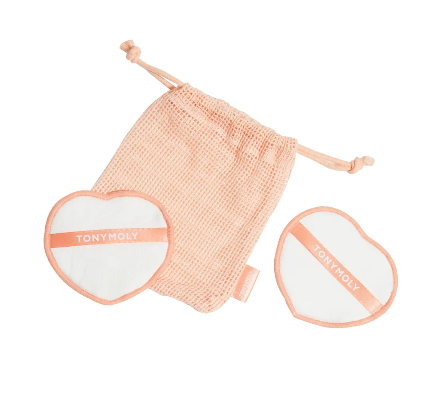 Re-Usable Cotton Rounds – 14 Heart-Shaped Eco-Friendly Makeup Pads with Storage Pouch, Gentle & Washable Skincare Cotton for Removing Makeup, Applying Toner, or Refreshing Skin