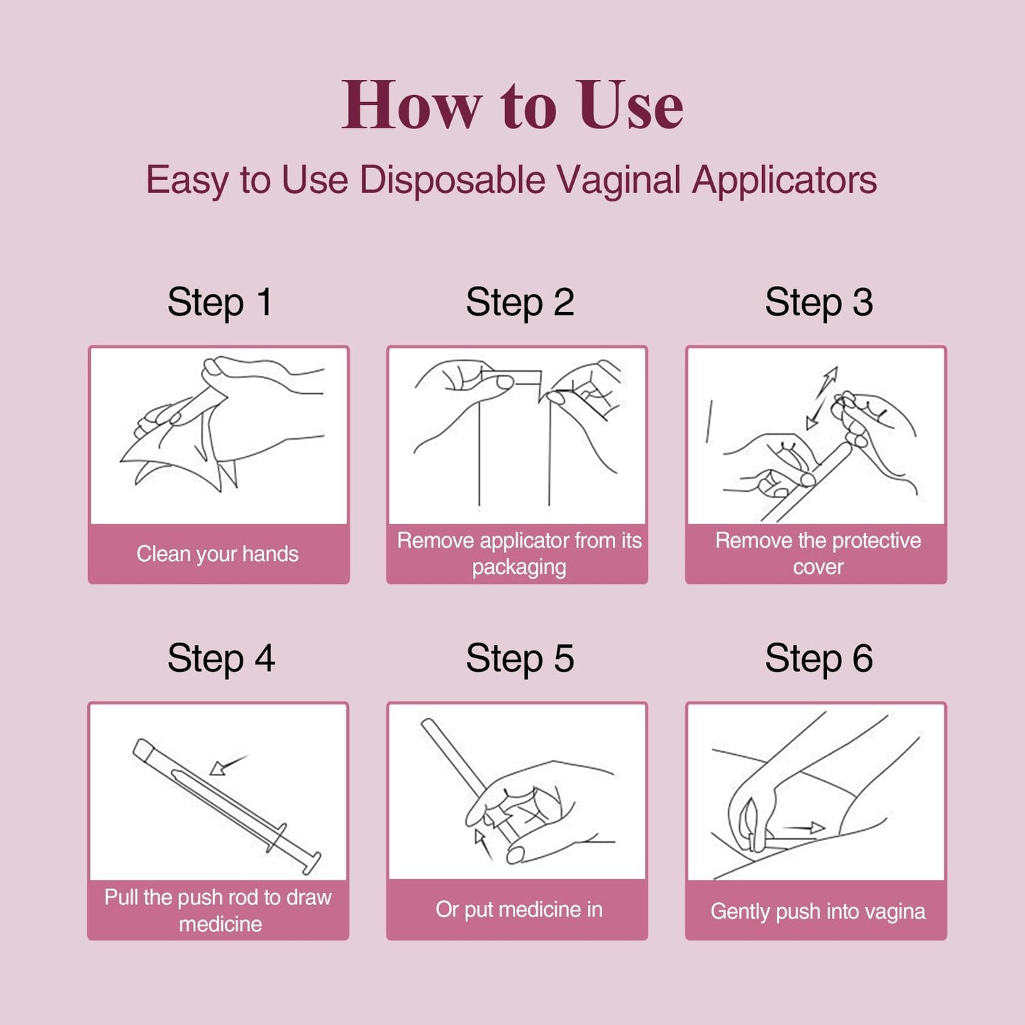 40 Packs Disposable Vaginial Suppository Applicators - Fits Lubricants, Creams and Most OTC Gels, Individually Wrapped Feminine Care Applicator with Dosage Markings