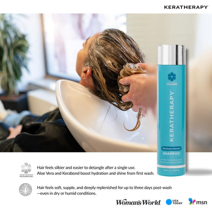 Keratherapy Keratin Infused Moisture Shampoo, 10.1 fl. oz., 300 ml - Anti Frizz Moisture Shampoo for Oily Scalp and Dry Ends - Kerabond Technology, Aloe Vera, & Willow Bark