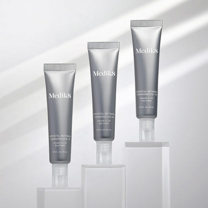 Medik8 Crystal Retinal Ceramide Eye 10 - Lifting Eye Cream with Vitamin A - Smoothing Under Eye Cream for Wrinkles and Sensitive Skin - 0.5 ml