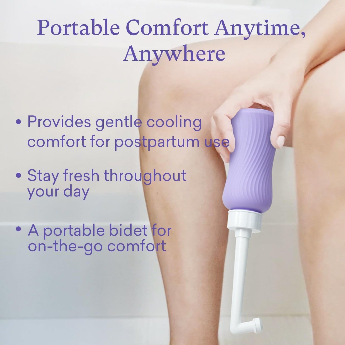 PurComfy Upside Down Peri Bottle for Postpartum Care Essentials, Portable Bidet Travel for Postpartum Perineal Cleansing and Recovery, Peri Bottle for Women, Men, and New Moms, 11 oz