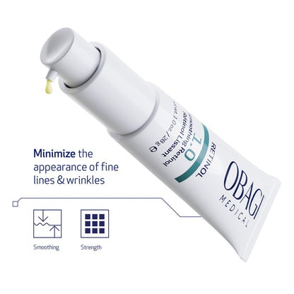 Obagi Medical Retinol 1.0 Cream - High Concentration Retinol Helps Reduce the Appearance of Fine Lines and Wrinkles & Smooth Texture with Minimal Irritation - 1 oz