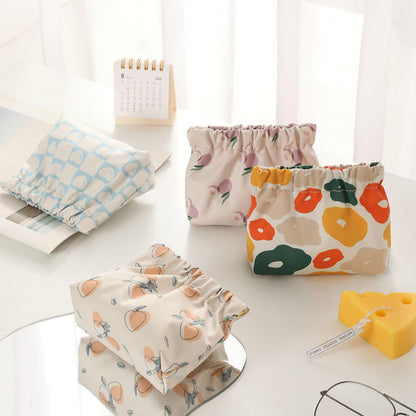 Sanitary Napkin Storage Bags,5 PCS Tampon Bag for Purse,One-Handed Opening with Built-In Popper, Waterproof Oxford, Hide Feminine Products Sanitary Napkins and Tampons, Lipstick, Tissue Paper