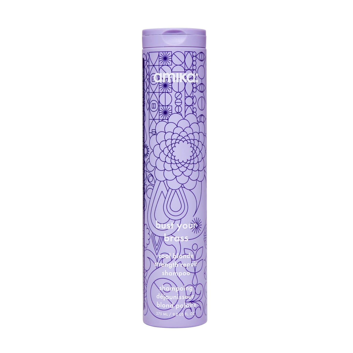 amika bust your brass cool blonde strength repair shampoo