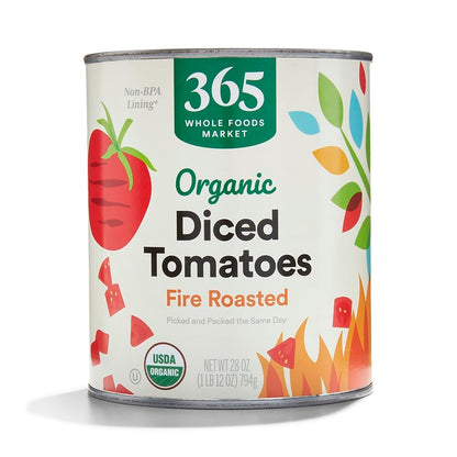 365 by Whole Foods Market, Organic Diced Tomatoes, Fire Roasted, 28 Ounce