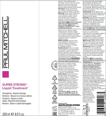 Paul Mitchell Super Strong Liquid Treatment, Strengthens + Repairs Damage, For Damaged Hair, 8.5 fl. oz.