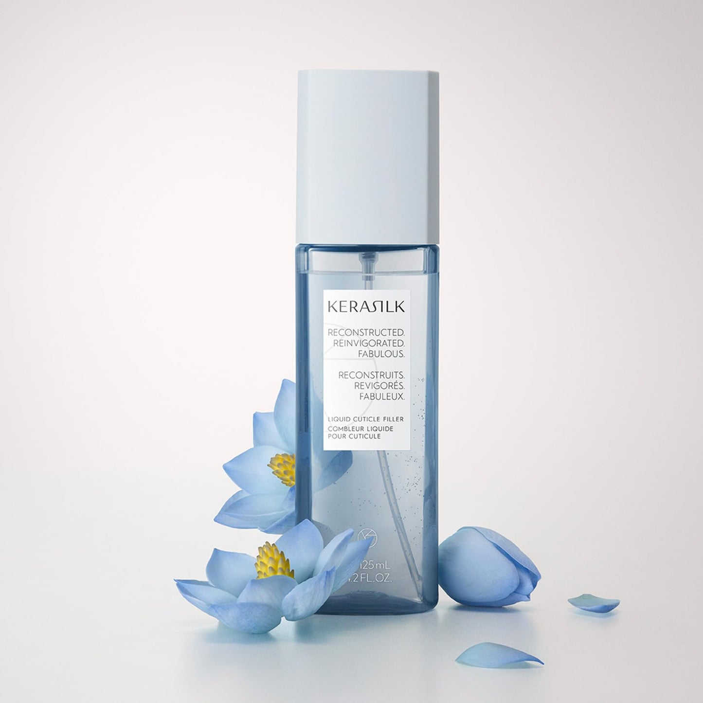 KERASILK Liquid Cuticle Filler | Heat-Activated | Provides Long Lasting Hair Cuticle Protection | Rebuilds & Optimizes Hair Surface | With Heat Protection | For Stronger & Smoother Hair | 125ml
