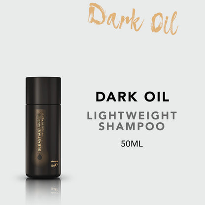 Sebastian Professional Dark Oil Lightweight Shampoo | Infused with Jojoba & Argan Oil for Silky, Smooth Hair