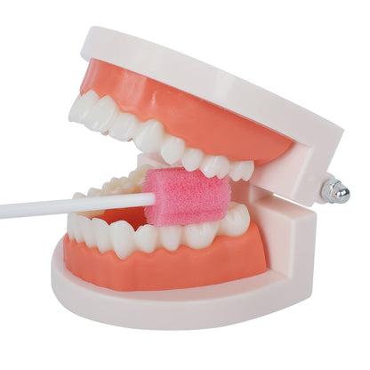 Safety Oral Care Swabs 100 PCS, Gum-Protective Mouth Swabs for Elderly, Individually Wrapped
