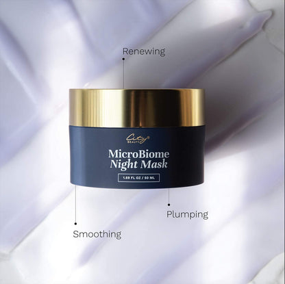 City Beauty MicroBiome Night Mask - Nourishing Overnight Face Mask - Prebiotic & Probiotic Blend - Solution for Dull, Uneven Skin Tone, Large Pores, & Wrinkles - Anti-Aging Cruelty-Free Skin Care
