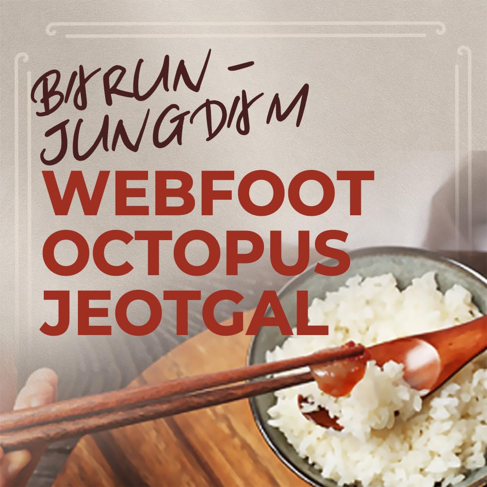 BarunJungdam Webfoot Octopus Jeotgal – Seasoned Korean Fermented Baby Octopus, Spicy Seafood Side Dish, Vacuum Sealed, Ready to Eat, Premium Banchan - 8.8oz (250g)