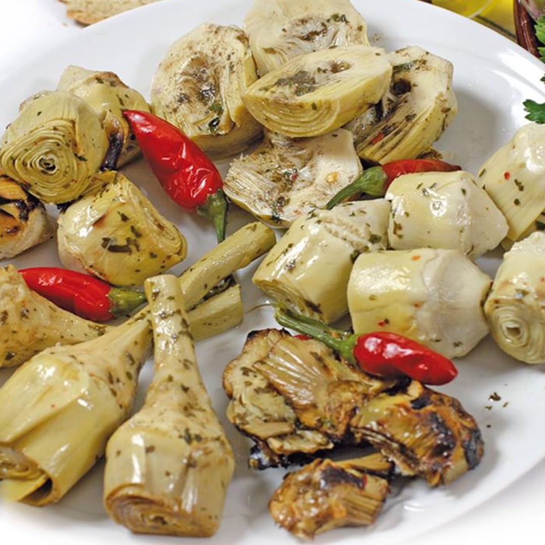Renna, Artichoke Hearts in oil (10.58 oz), Italian, Whole Artichoke Hearts, A Taste of the Mediterranean Excellence, Renna Delicacies