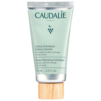 Caudalie Vinoclean Deep Cleansing Face Exfoliator, Gentle Exfoliant for All Skin Types - 75 mL