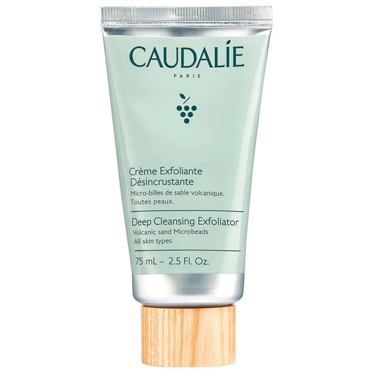 Caudalie Vinoclean Deep Cleansing Face Exfoliator, Gentle Exfoliant for All Skin Types - 75 mL