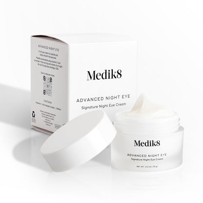 Medik8 Advanced Night Eye Cream - Multi Peptide and Caffeine Eye Cream - Night Moisturizer for Smoothing Wrinkles, Puffiness and Dark Circles - 0.5 oz