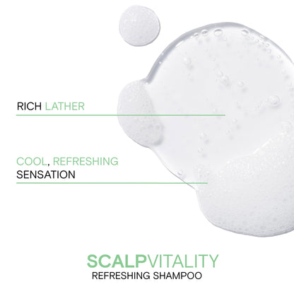 Joico Scalp Vitality Refreshing Shampoo | Supports A Healthy & Balanced Scalp | For Dry, Oily and Itchy Scalp | Leaves Scalp Replenished & Calm | Removes Flakes & Reduces Irritation | 10.1 Fl Oz