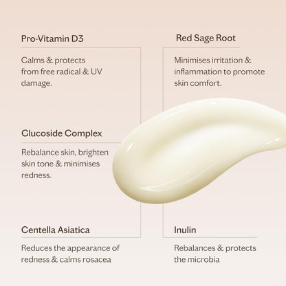 MZ SKIN Calming Rescue Serum 1.01fl oz | Prebiotic Soothing Serum for Sensitive, Redness-Prone Skin | Strengthens Barrier, Hydrates & Reduces Irritation