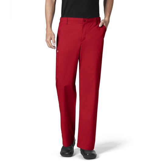 WonderWink Men's Cargo Pant, red, Large Short