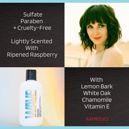 ARROJO RepHair Sulfate Free Shampoo – Hair Shampoo to Moisturize & Rehabilitate Hair - Moisturizing Shampoo w/Vitamin E, Chamomile – Shampoo for Color Treated Hair for Glossy Shine