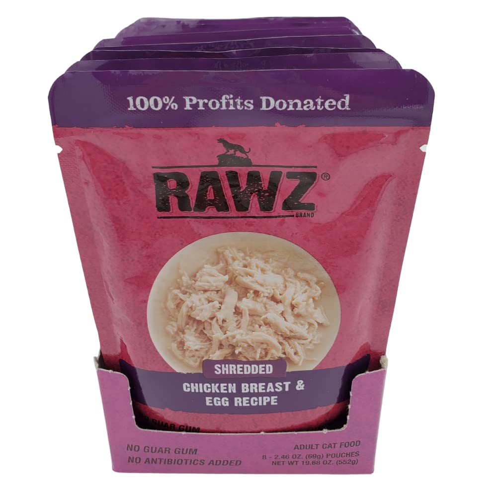 RAWZ® Shredded Chicken Breast & Egg Recipe 8/2.46 oz Pouches