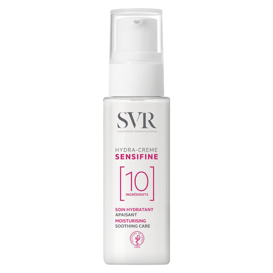 SVR Sensifine Hydra Face Cream. Moisturizing Soothing Care For Normal To Dry Dehydrated Skin. Fragrance Free Moisturizer With 96% Ingredients Of Natural Origin. 24hr Comfort And Hydration, 1.3 Fl.oz.