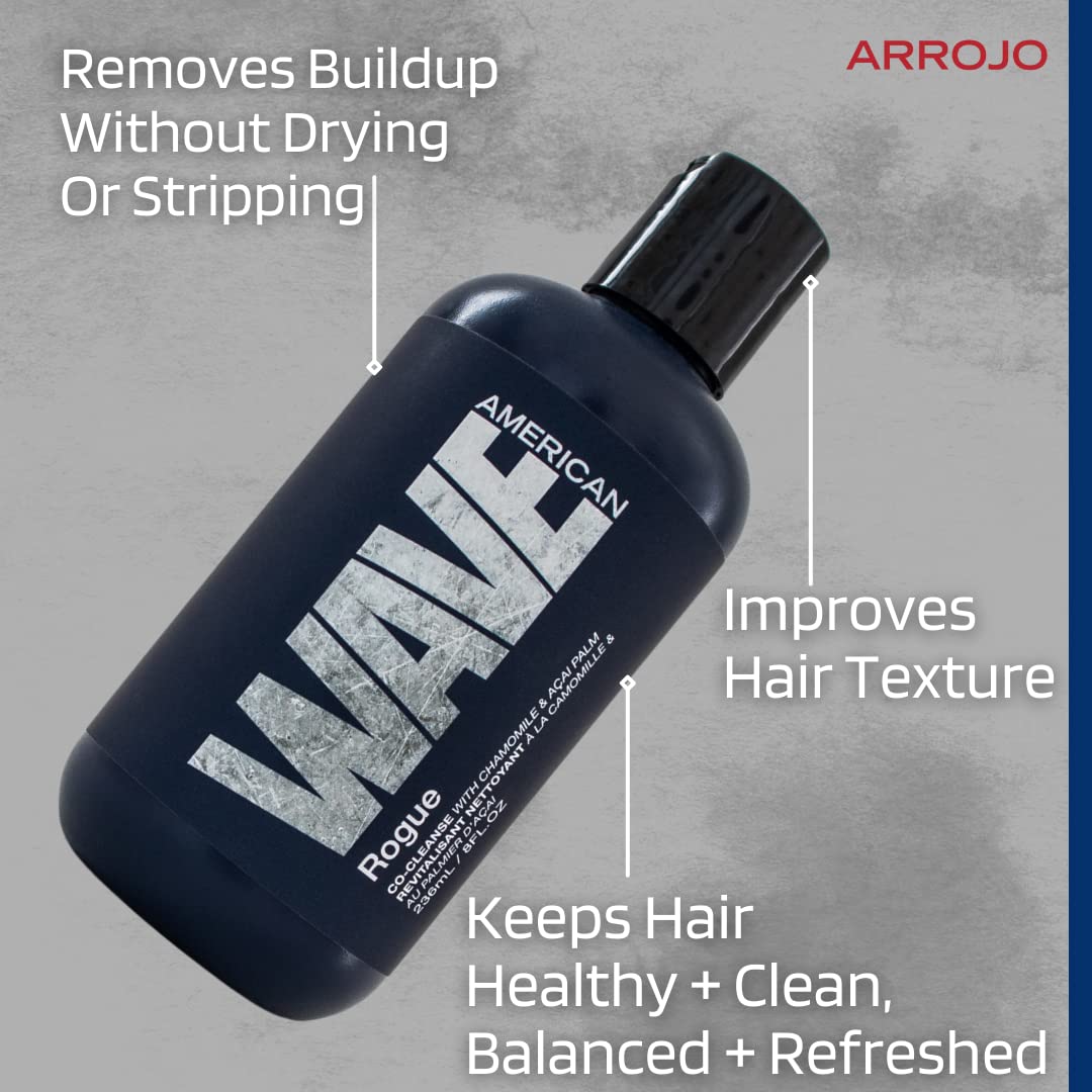Arrojo Rogue Co-Cleanse Hair Conditioner – Cleansing Conditioner W/Chamomile & Acai Palm - Curl Conditioner For Curly Hair & Healthy Waves – Paraben & Sulfate Free Conditioner (8 oz)