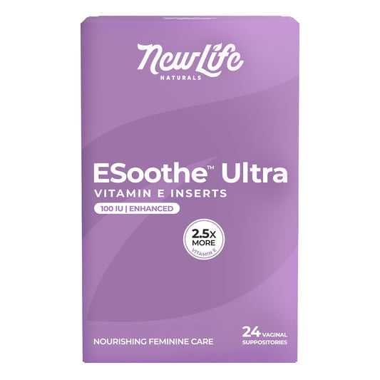 NewLife Naturals Vitamin E Vaginal Suppositories Moisture & Hydration Support – ESoothe Ultra 100IU 2.5X More – Feminine Intimate Comfort Inserts – 30 Day Supply USA