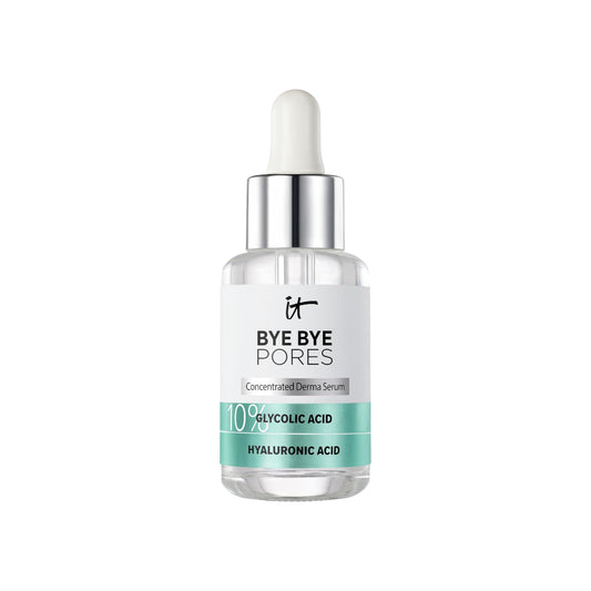 IT Cosmetics Bye Bye Pores 10% Glycolic Acid Face Serum - Visibly Minimizes Pores In 1 Week & Gently Exfoliates to Help Refine Skin’s Texture - With Hyaluronic Acid for Hydration -1 Fl. Oz