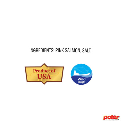 MW Polar Fancy Pink Salmon, 14.75 oz Can (Pack of 12), Wild Caught, Product of USA