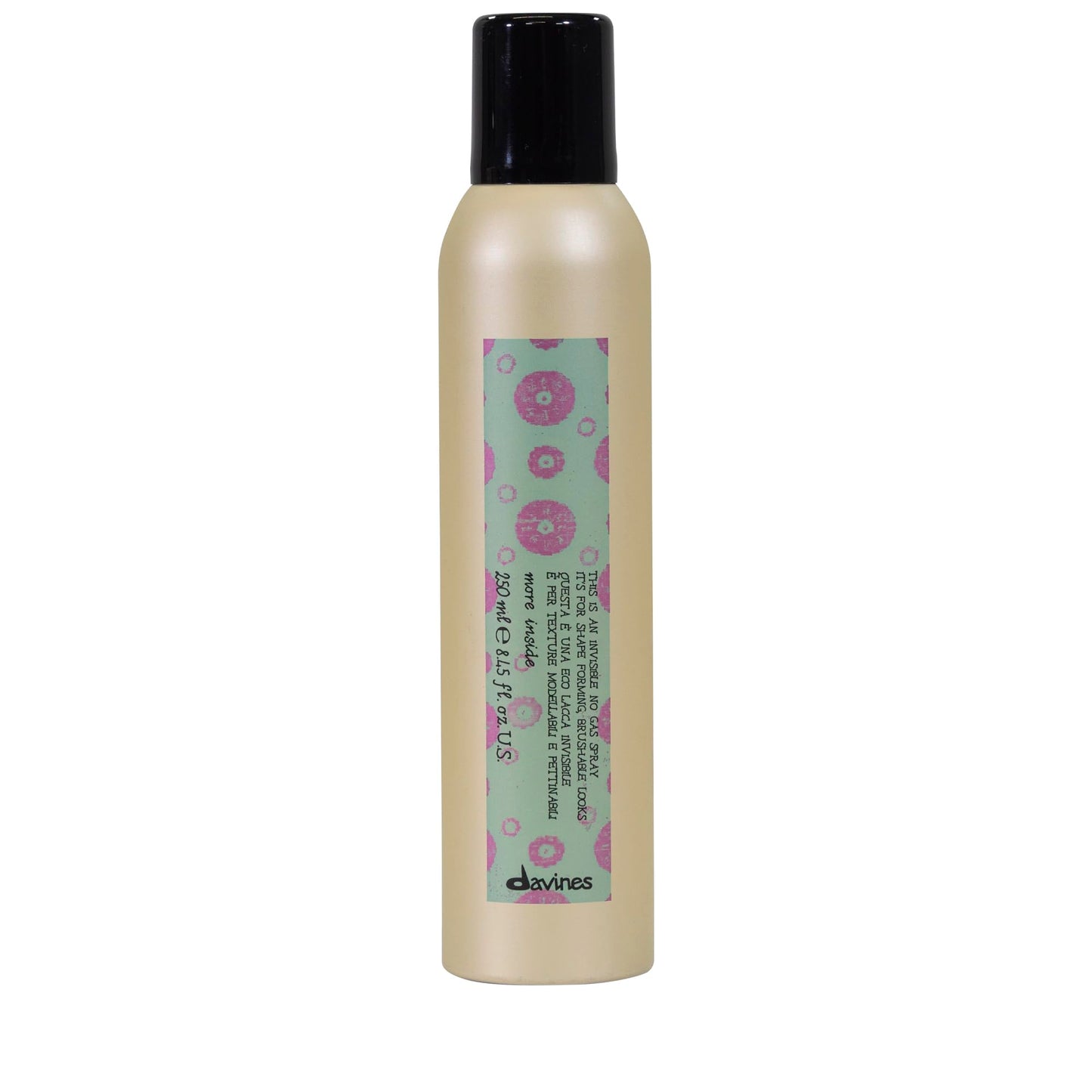 Davines This Is An Invisible No Gas Spray, Medium Hold Natural Finish - Non-Aerosol Spray for Brushable Hold - Fast Drying & Humidity Resistant, 8.45 Fl Oz