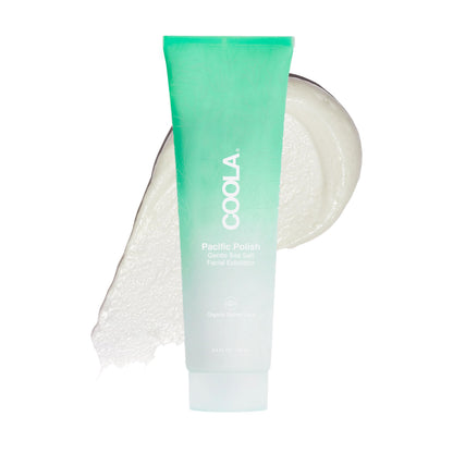 COOLA Organic Pacific Polish Face Exfoliator, Dermatologist Tested Skin Barrier Protection with Coconut Oil, Vegan and Gluten Free, 3.4 Fl Oz