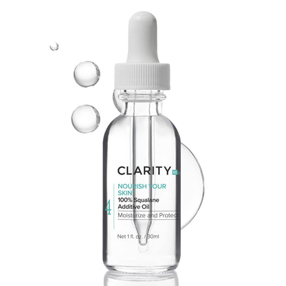 ClarityRx Nourish Your Skin 100% Squalane Oil for Face, Natural Plant-Based Moisturizing Facial Serum with Antioxidants for Dry Skin