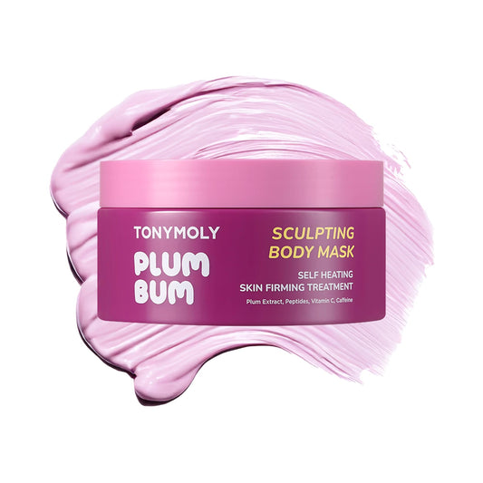 TONYMOLY Plum Bum Self-Sculpting Body Mask – Firming & Smoothing Treatment for Soft, Even-Toned Skin, Boosts Circulation & Texture Improvement, Clinically Tested