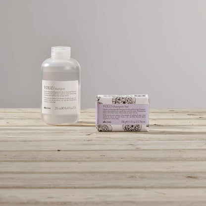 Davines Cleansing Bar, Solid Cleansing Shampoo Bar, Body Wash Bar, Packed in 100% FSC Paper Wrapper, Recyclable, and Aluminium Case Holder
