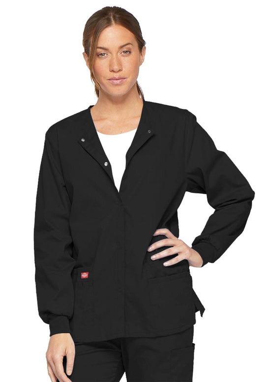 Dickies EDS Signature Scrubs for Women, Snap Front Scrub Jacket in Soft Brushed Poplin 86306