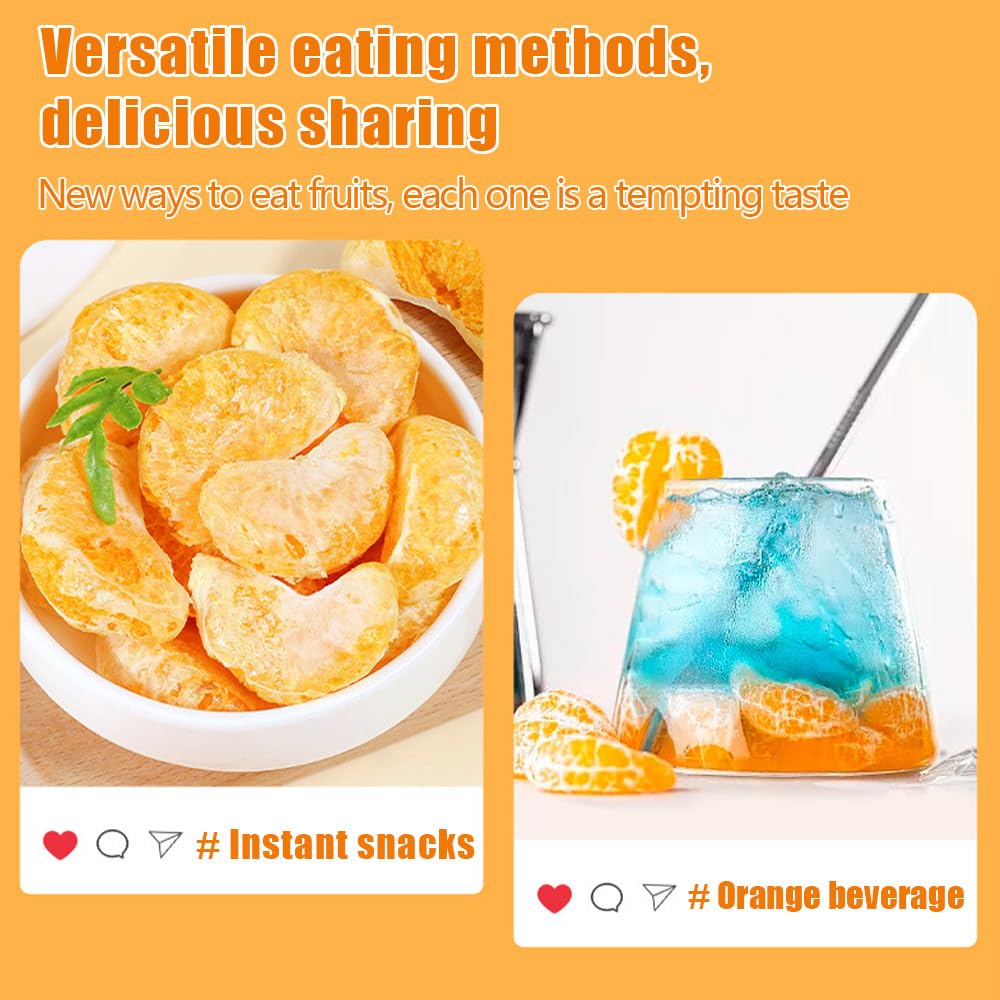 Freeze dried oranges 3.17oz 90g/Oranges lyophilisées， dried tangerines, crispy dried fruits, fruit snacks