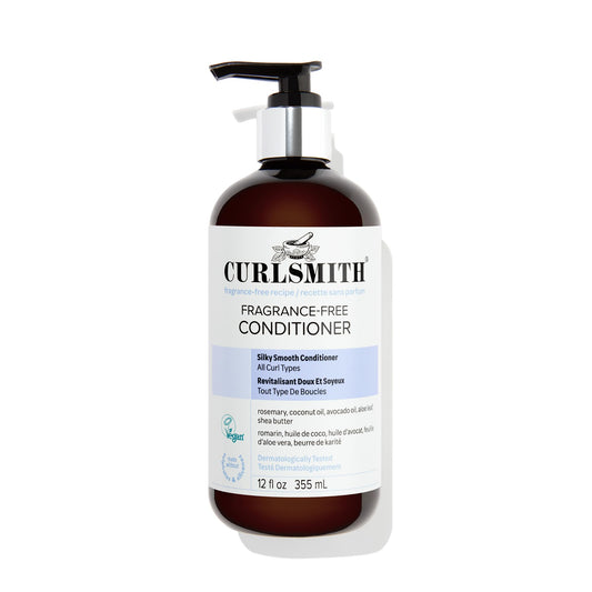 CURLSMITH Fragrance-Free Conditioner - Gently Detangles, Soften and Smooths Hair for Silky Curls (12 oz)