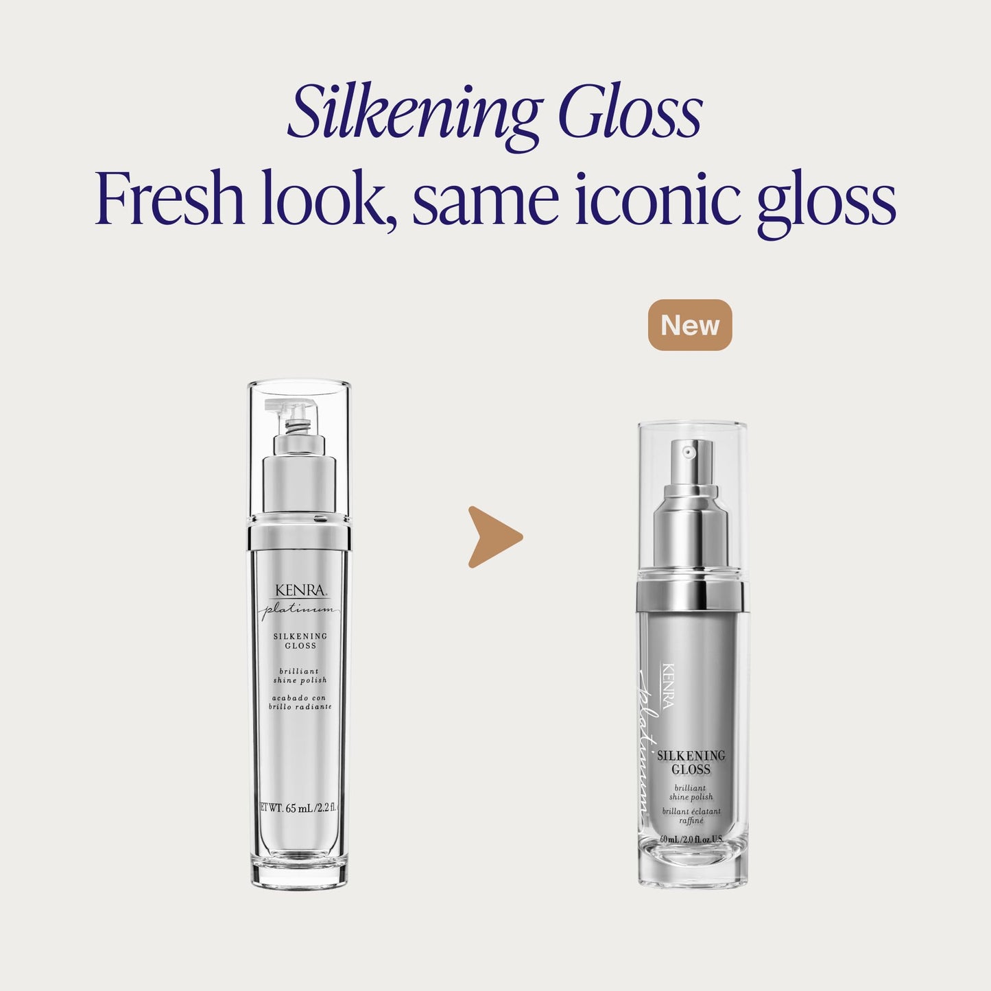 Kenra Platinum Silkening Gloss | Brilliant Shine Polish | Tames Frizz & Smooths Flyaways | Lightweight Formula | Protects Against Humidity | Smooths Dry Ends | Medium To Coarse Hair