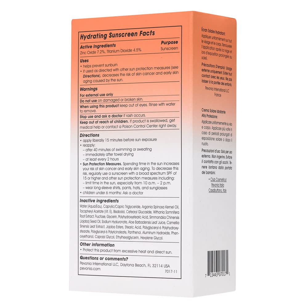 Pevonia Hydrating Sunscreen Broad Spectrum SPF 40, 5g.