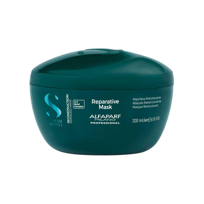 Alfaparf Milano Semi di Lino Reconstruction Reparative Shampoo and Mask Set - Sulfate Free Shampoo and Hair Mask for Damaged Hair - Repairs, Reconstructs, Strengthens - Adds Shine and Softness