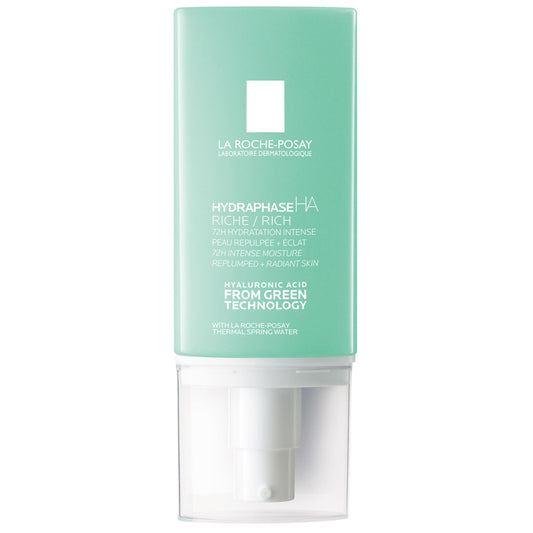 La Roche-Posay Hydraphase HA Rich, Hyaluronic Acid Face Moisturizer for Dry Skin with 72HR Hydration, Oil Free & Non-Comedogenic, 50 ML , 1.69 fl. oz.