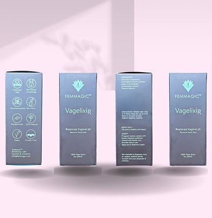 Vagelixir Yoni Elixir – Restores pH Balance, Deodorizes & Moisturizes, Prebiotic, Organic Herbal Soothing Blend for Sensitive Vaginal Care, Toxin-Free Formula. EST. 2015