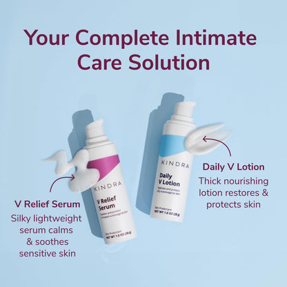 Kindra V Serum Vaginal Moisturizer - OBGYN Recommended For Itching, Burning, Vaginal Atrophy, UTI BV Infection Odor Prevention, with Hyaluronic Acid, Estrogen-Free, pH-Balanced - 60 Applications