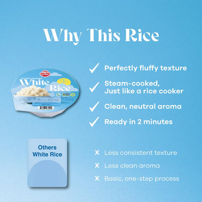 OTOKI Korean Cooked White Rice, Authentic Fluffy Rice, Ready in 2 Minutes, Gluten-Free Microwavable Bowls, 7.41 oz (Pack of 12)