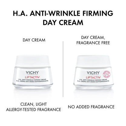Vichy LiftActiv H.A. Anti-Wrinkle Firming Cream, Anti Aging Face Cream With Vitamin C & Hyaluronic Acid, Smoothing & Firming For Wrinkles, Visibly Plumps Skin & Improves Radiance