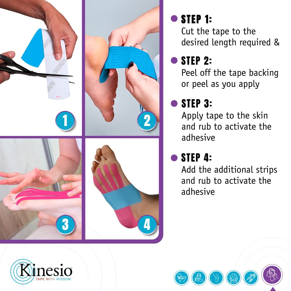 Kinesio 0850989002287 Pre-Cut Application Foot Tape