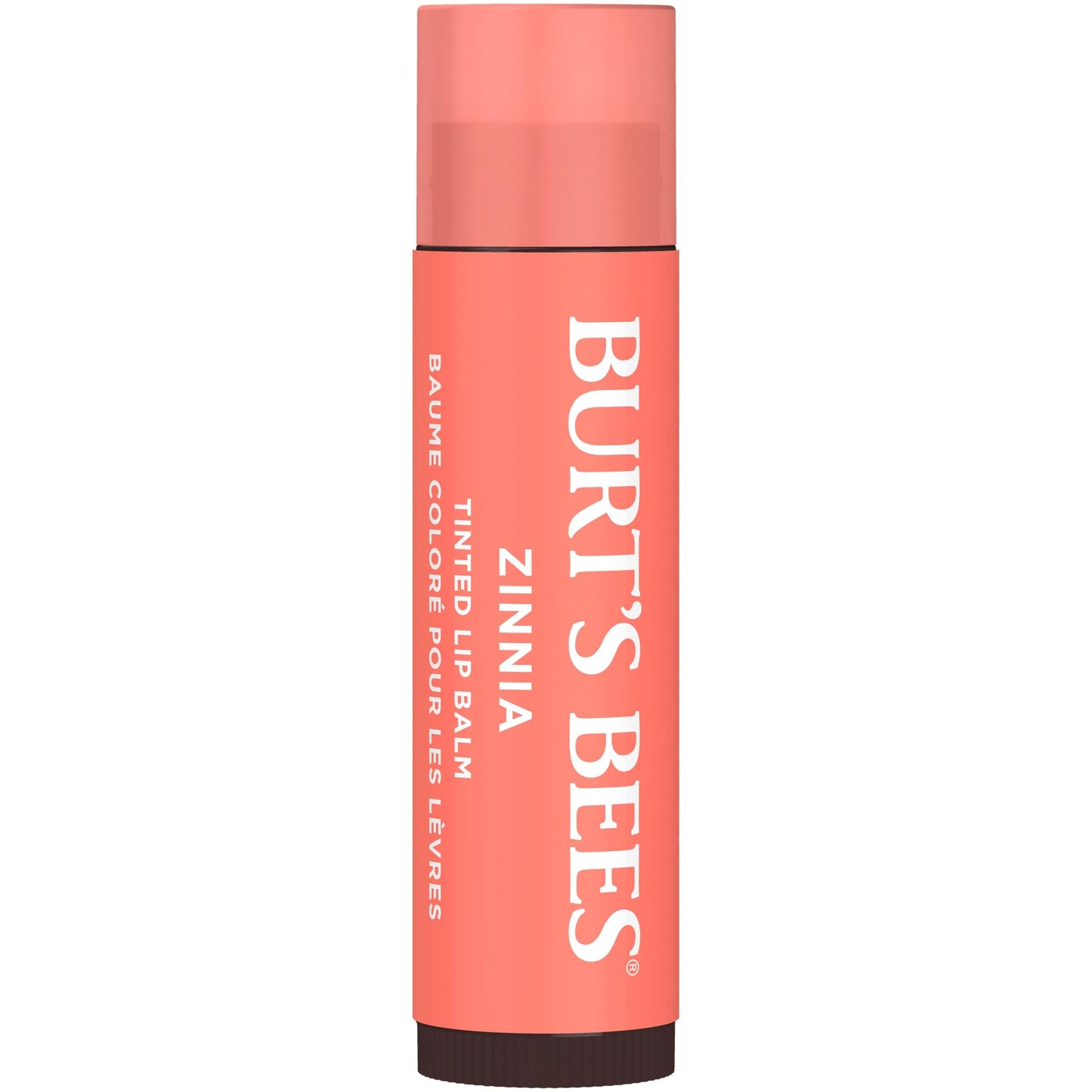 Burt's Bees Easter Basket Stuffers, Lip Tint Balm with Long Lasting 2 in 1 Duo Tinted Balm, Color Infused with Deeply Hydrating Shea Butter for a Natural Looking Buildable Finish, Zinnia (2-Pack)
