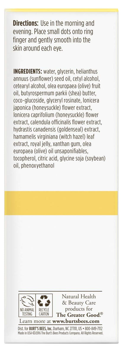 Burt's BeesNormal to Combination Skin Nourishment Eye Cream, Fragrance Free, 0.5 Oz (Package May Vary)