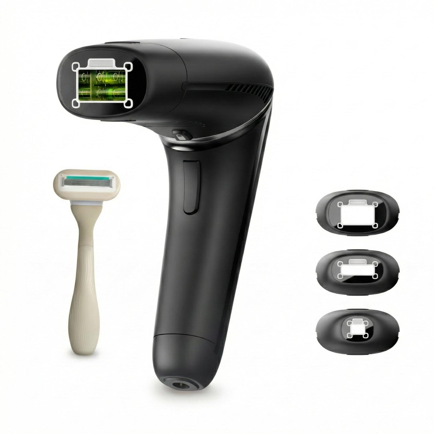 Silk'n 7 IPL Laser Hair Removal Device for Women and Men with Rotating Head, Painless Permanent Hair Reduction at Home for Face and Body in 7 Mins, 3 Smart Attachments and Automatic Skin Sensor, Black